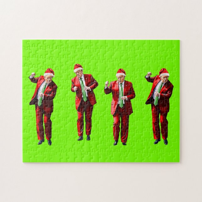 Puzzle Danser Donald Trump Noël MAGA (Horizontal)