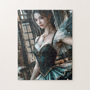 Puzzle Danseur de ballet dans un TuTu Vert et des ailes d