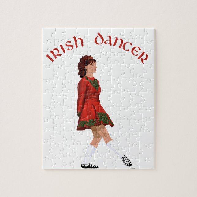 Puzzle Danseur irlandais en chaussures souples en rouge (Vertical)