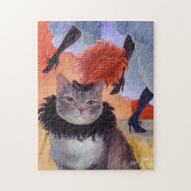 Puzzle Danseuse de Cabaret Can-Can Chat (Vertical)