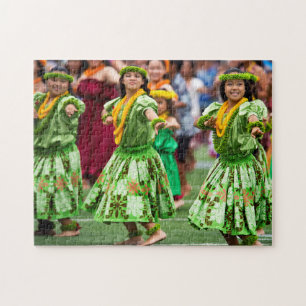 Puzzle Danseuses hula hawaïennes.