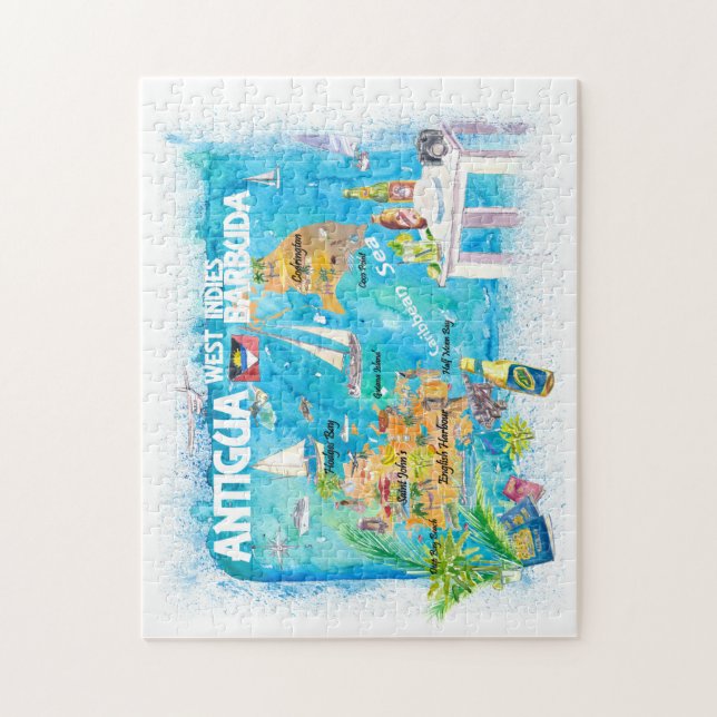 Puzzle d'Antigua & Barbuda West Indies (Vertical)