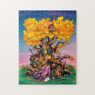 puzzle d'arbre de bande dessinée d'amusement