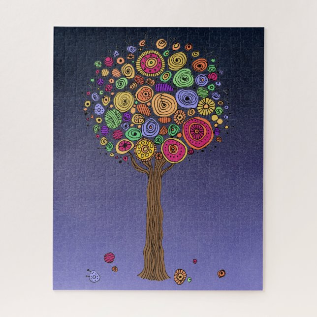 Puzzle d'arbre lunaire (Vertical)