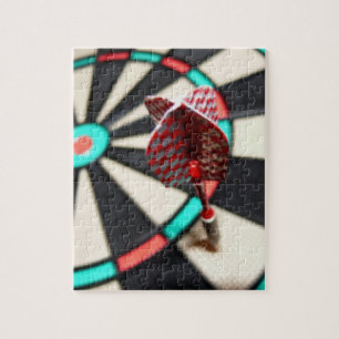 Puzzle Dard checkered rouge sur la cible
