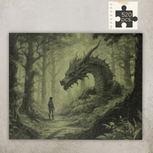 Puzzle Dark Moody Imaginaire Forêt Dragon Board Gamer