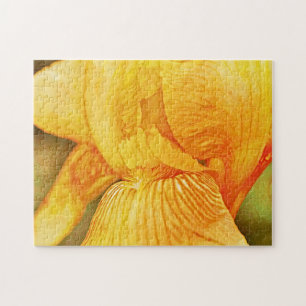 Puzzle d'art à fleurs en iris jaune