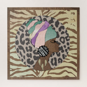 Puzzle d'art boho femme africaine