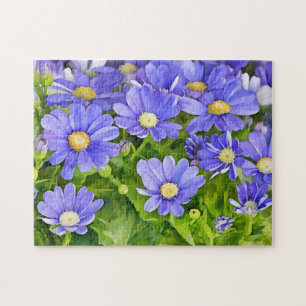 Puzzle d'art de jardin de fleurs de marguerite ble