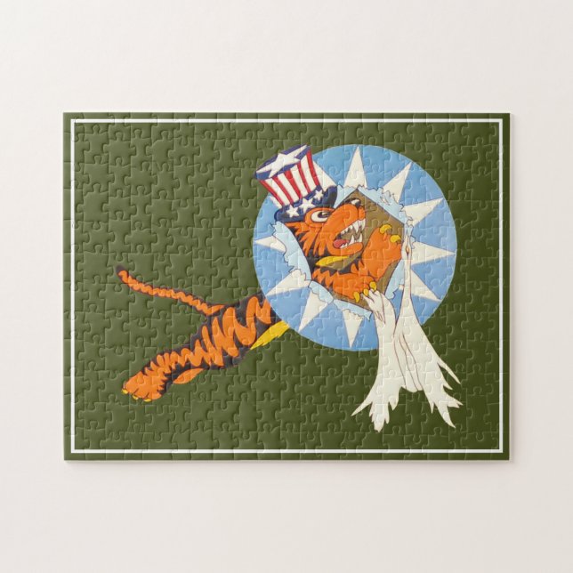 Puzzle d'art de nez d'avion de combat de P-40 (Horizontal)