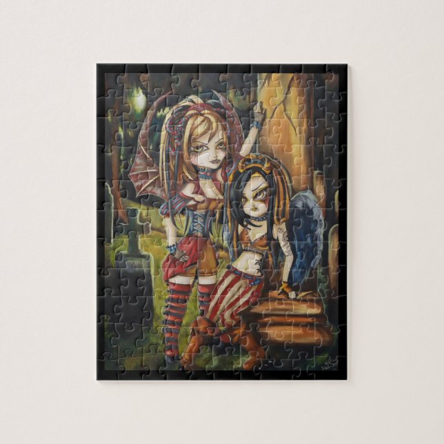 Puzzle d'art d'imaginaire de soeurs de Goth de (Vertical)