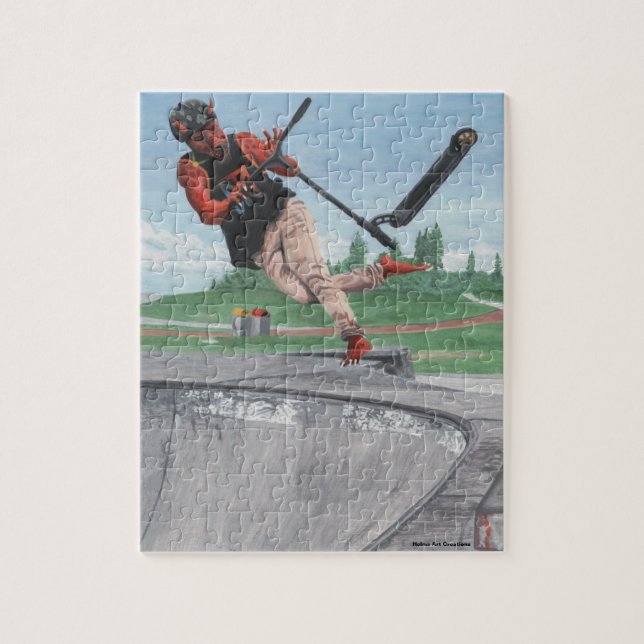 Puzzle d'art d'imaginaire de tour de scooter de (Vertical)