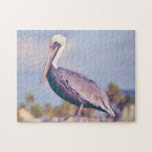 Puzzle d'art d'oiseau de peinture de pélican