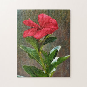 Puzzle d'art du jardin de fleurs rouges