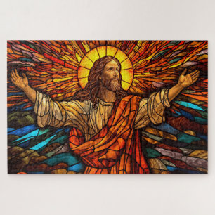 Puzzle d'art en verre de Jésus Christ
