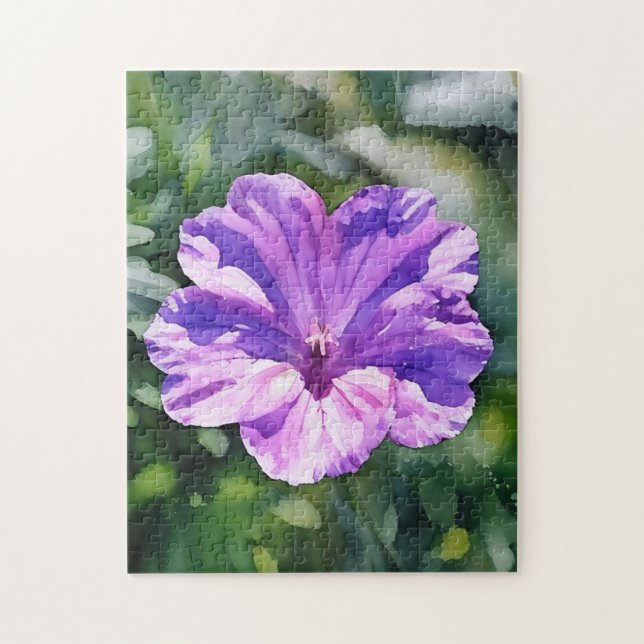 Puzzle d'art floral violet (Vertical)