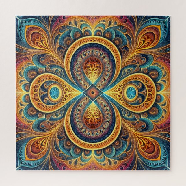 Puzzle d'art fractal vibrant (Vertical)