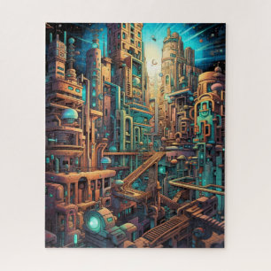 Puzzle d'art Futurisme rétro