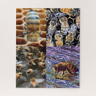 Puzzle d'art mural d'abeilles