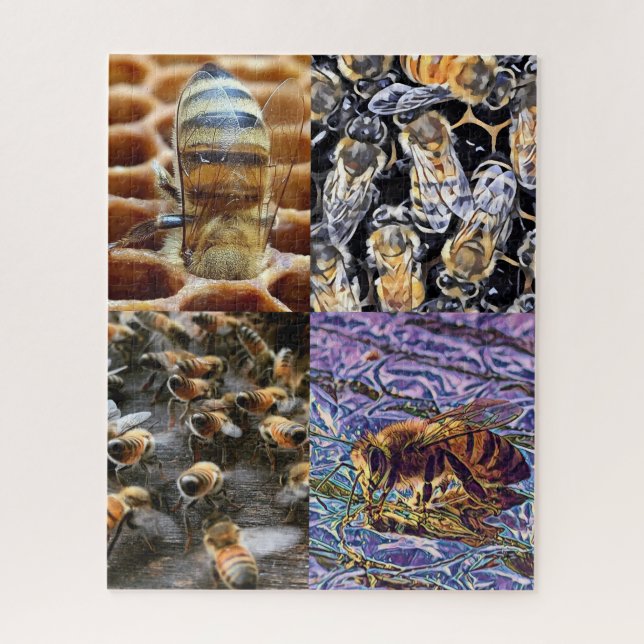 Puzzle d'art mural d'abeilles (Vertical)