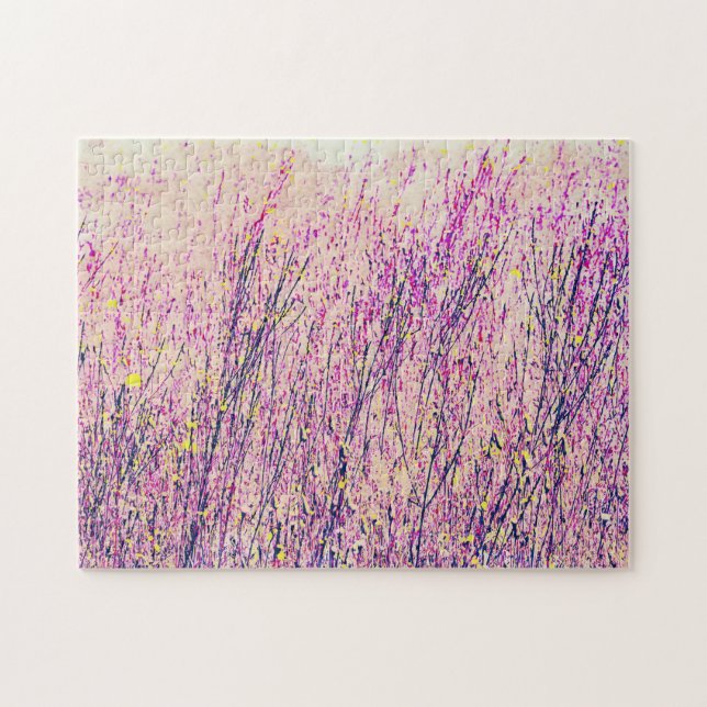 Puzzle d'art rose Flower Meadow (Horizontal)