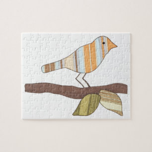 Puzzle d'art unique - Oiseau sur la branche #1