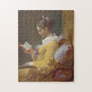 Puzzle d'art vintage de "Une jeune fille lisant" d