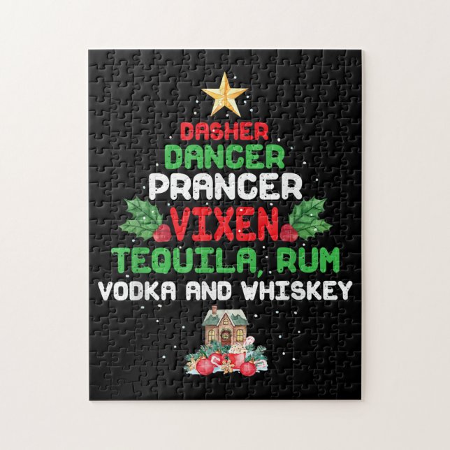 Puzzle Dasher Arbre Danseur Vixen Tequila Whiskey (Vertical)