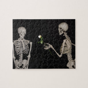 Puzzle Date nuit Cute squelette couple