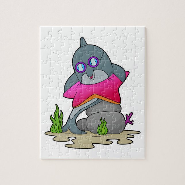 Puzzle Dauphin avec lunettes (Vertical)