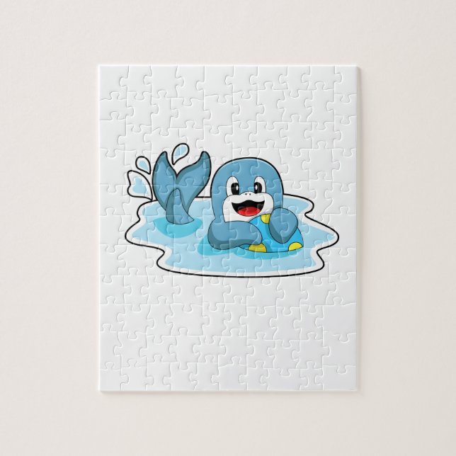 Puzzle Dauphin avec water polo (Vertical)