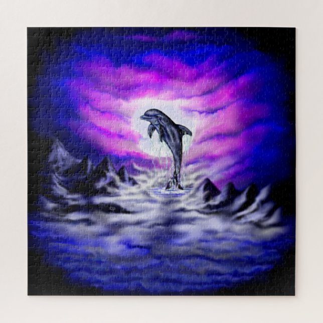 Puzzle Dauphin clair de lune (Vertical)
