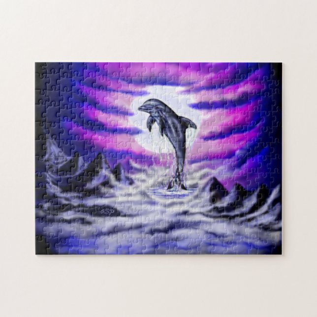 Puzzle Dauphin clair de lune (Horizontal)