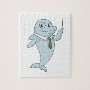 Puzzle Dauphin comme enseignant avec pointeur