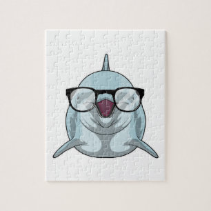 Puzzle Dauphin Nerd avec lunettes