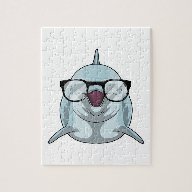 Puzzle Dauphin Nerd avec lunettes (Vertical)
