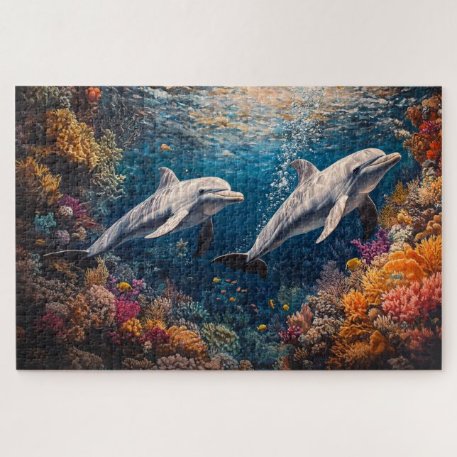 Puzzle Dauphin Pod Coral Reef (Horizontal)