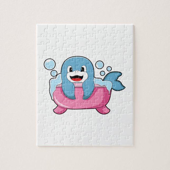Puzzle Dauphin sur baignoire (Vertical)