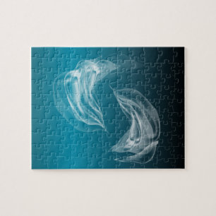 Puzzle Dauphins Abstraits en jeu