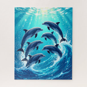 Puzzle Dauphins des vagues océaniques