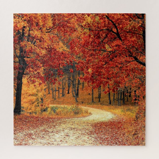 Puzzle d'automne de Forest Road (Vertical)
