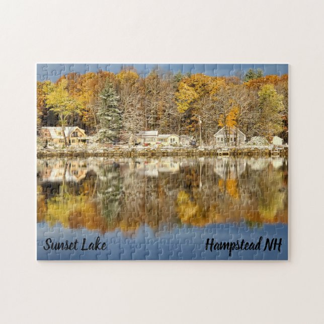 Puzzle d'automne du lac Sunset (Horizontal)