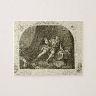 Puzzle David Garrick (1717-79) comme Richard III, Loi V