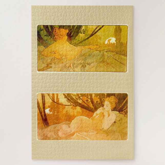 Puzzle Dawn & Dusk par Alphonse Mucha (Vertical)