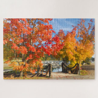 Puzzle de 1000 pièces au bord du lac en automne