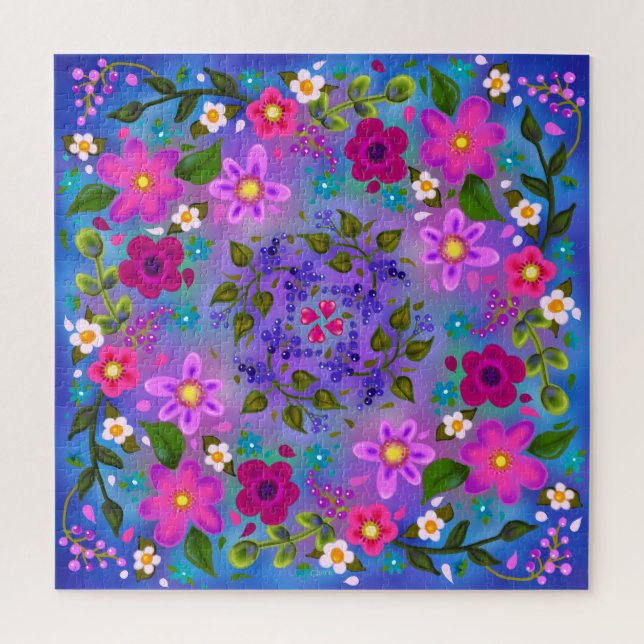 Puzzle De Belles Fleurs De Boho (Vertical)