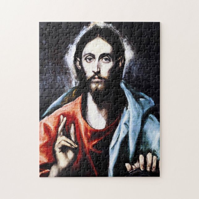 Puzzle de bénédiction d'El Greco le Christ (Vertical)