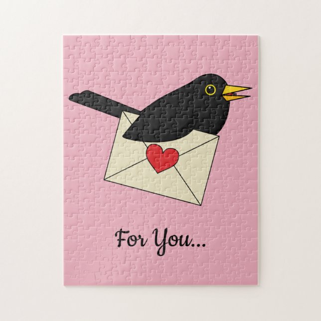 Puzzle De Blackbird avec amour | Ajouter votre texte (Vertical)