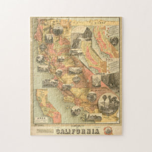 Puzzle de Californie vintage