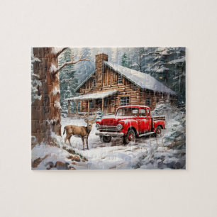 Puzzle de camion Vintage d'hiver